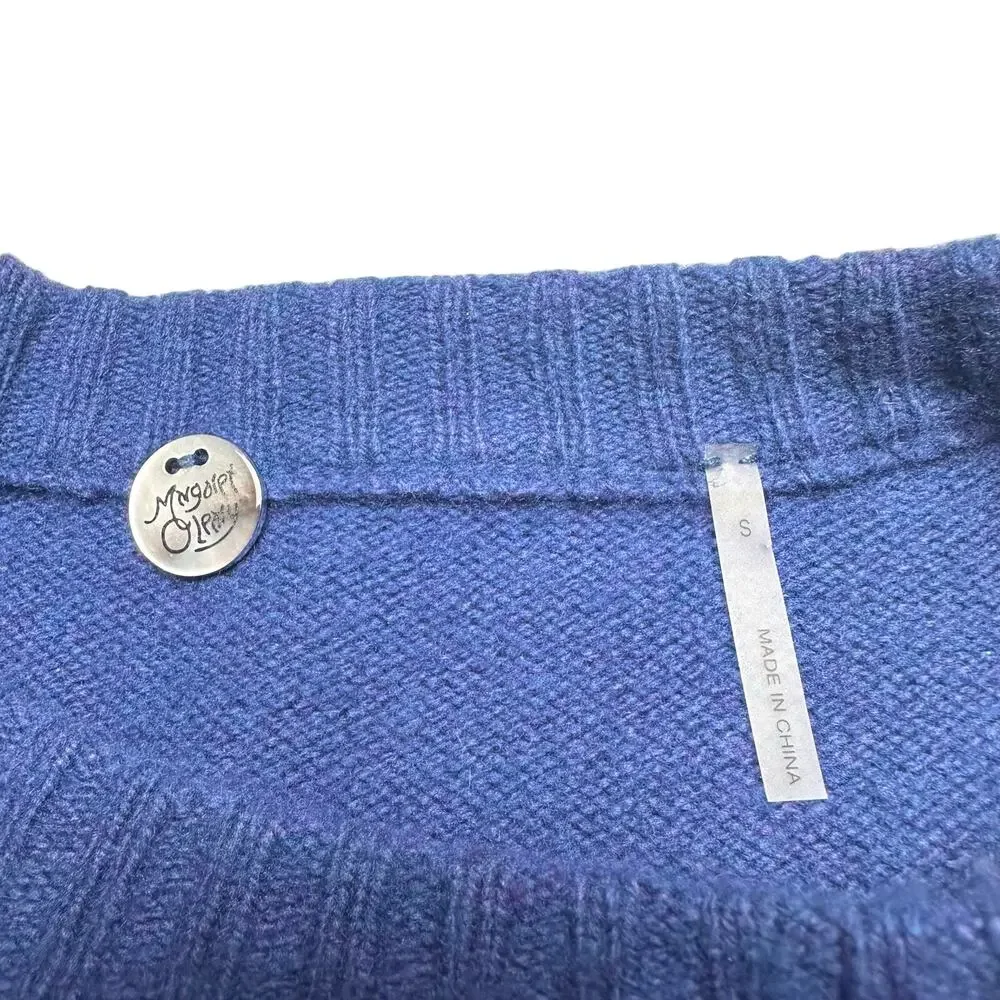 Margaret O’Leary | Women | Merino Wool Blend Chevron Crew Neck Sweater | Small